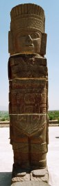 Column left by the Toltecs in the city of Tula.